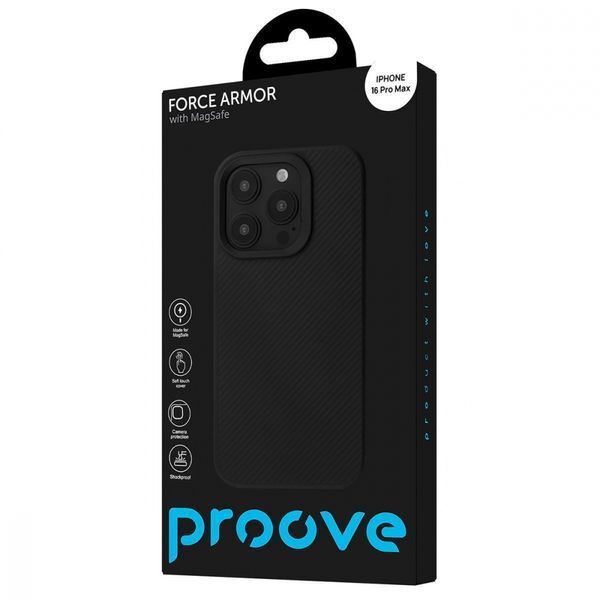 Чохол Proove Force Armor Case with Magnetic Ring iPhone 16 Pro Max black (PCFAIP16PM02) 338927 фото