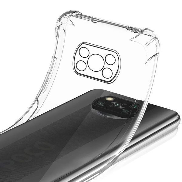 TPU чохол GETMAN Ease logo посилені кути Full Camera для Xiaomi Poco X3 NFC / Poco X3 Pro Безбарвний (прозорий) 295165 фото