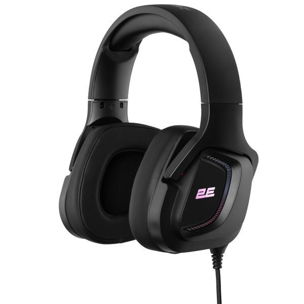 Гарнітура ігрова 2E GAMING HG340, mini-jack/dual 3.5mm, RGB, 2м, чорний (2E-HG340BK) 364103 фото