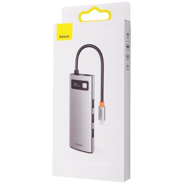 USB-Хаб Baseus Metal Gleam Series 5-in-1 Type-C CAHUB-CX0G 252251 фото
