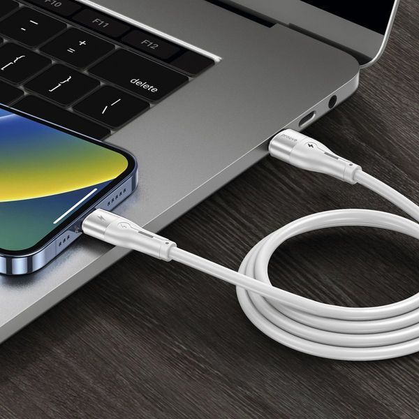 Кабель Proove Soft Silicone Type-C To Lightning 27W (1m) (CCSO27002101) Black 287016 фото