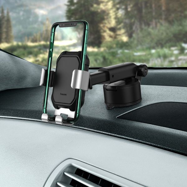 Автомобільний тримач Baseus Tank Gravity Car Mount With Suction Base (SUYL-TK01) black 396908 фото