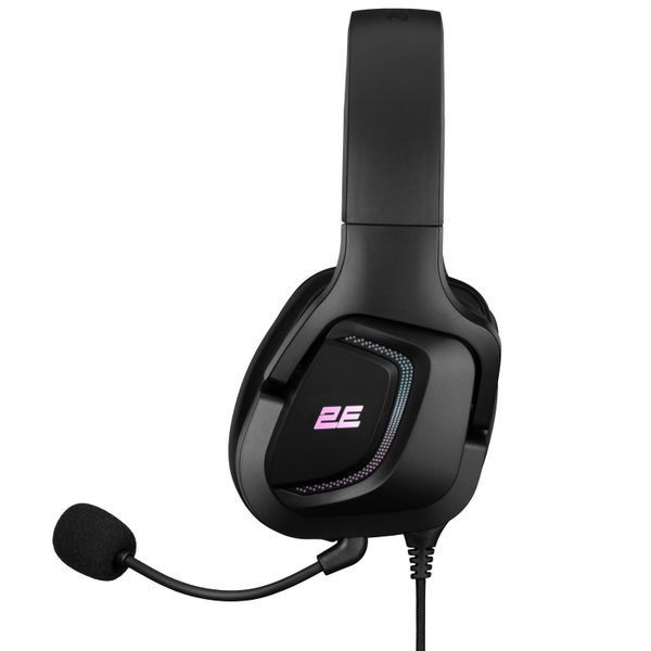 Гарнітура ігрова 2E GAMING HG340, mini-jack/dual 3.5mm, RGB, 2м, чорний (2E-HG340BK) 364103 фото