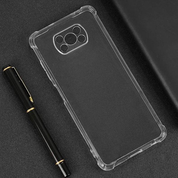 TPU чохол GETMAN Ease logo посилені кути Full Camera для Xiaomi Poco X3 NFC / Poco X3 Pro Безбарвний (прозорий) 295165 фото