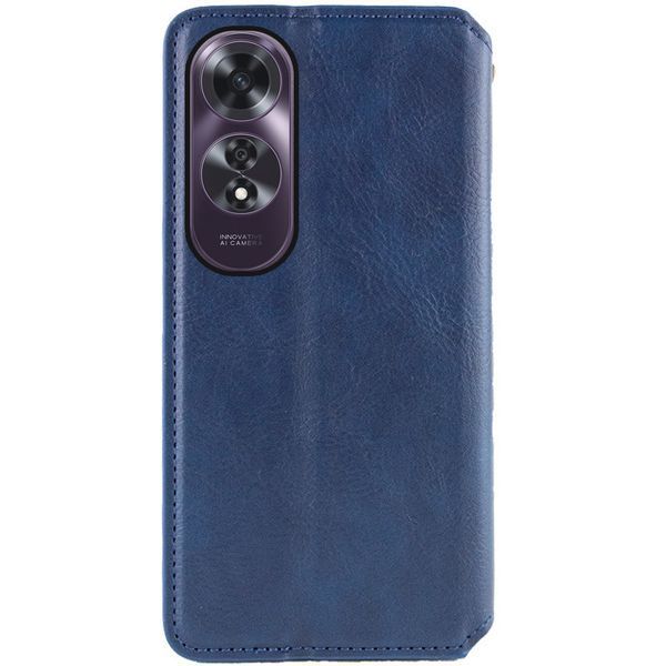 Шкіряний чохол-книжка GETMAN Cubic (PU) для Oppo A60 4G Синій 358695 фото