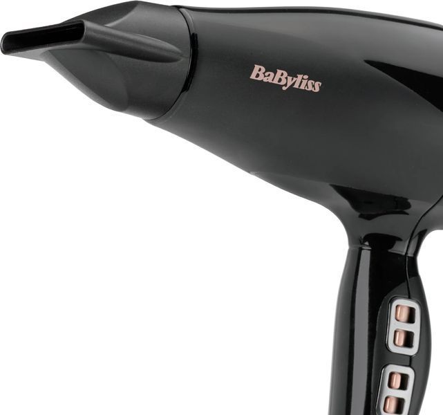 Фен Babyliss Air Power Pro, 2300Вт, 3 режими, дифузор, іоніз-я, хол. обдув, кераміка, чорно-рожевий (6716DE) 364745 фото