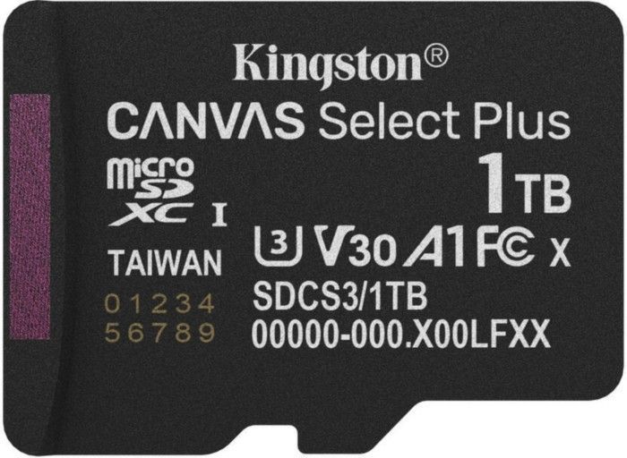 Карта пам'яті Kingston MicroSDXC 1TB Canvas Select Plus Gen3 150MB/s A1 (SDCS3/1TBSP) 388829 фото