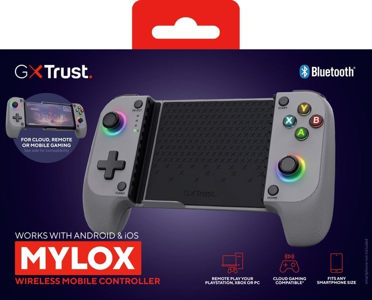 Геймпад Trust GXT 735G Mylox Wireless mobile Gaming Controller, BT, сірий 383201 фото