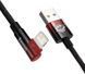 Кабель Baseus MVP 2 Elbow-shaped Fast Charging Data USB кабель USB To IP 2.4A 2m (CAVP000120) Black/Red 260581 фото 3
