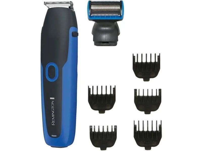 Тример Remington WeTech, для бороди, вусів і тіла, акум., насадок-5, сталь, чорно-синій (BHT6256) 367408 фото