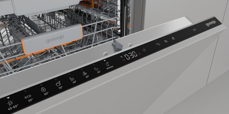Посудомийна машина Gorenje вбудовувана, 16компл., A+++, 60см, інвертор,Wi-Fi, сенсорн.упр, 3и кошики, білий (GV673C65) 379790 фото