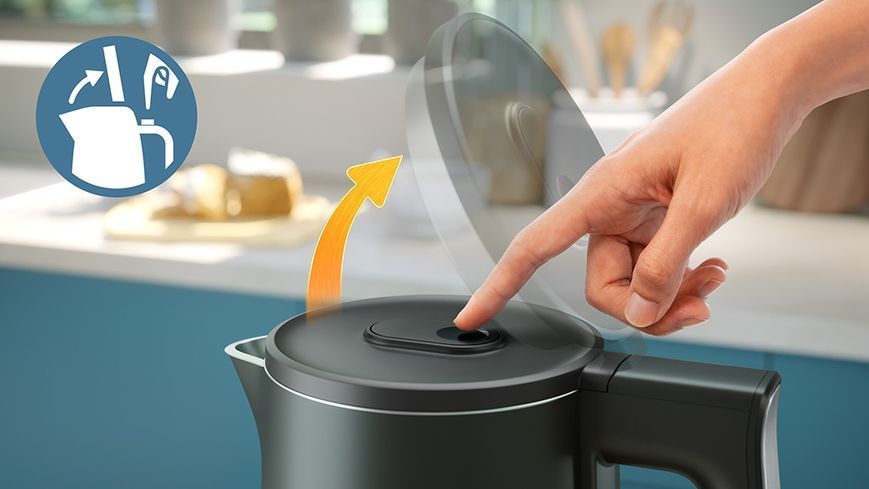 Електрочайник Philips Double Walled Kettle, 1.7л, Strix, з подвійними стінками, чорний (HD9395/90) 370411 фото