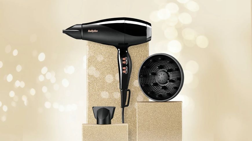 Фен Babyliss Air Power Pro, 2300Вт, 3 режими, дифузор, іоніз-я, хол. обдув, кераміка, чорно-рожевий (6716DE) 364745 фото