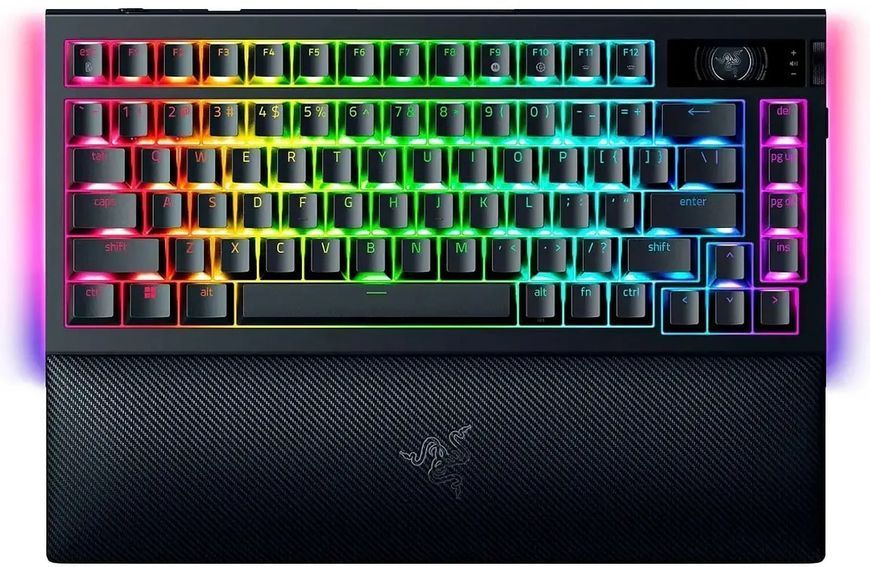 Клавіатура механічна Razer BlackWidow V4 Pro 75%, 81key, Mechanical Switches Gen-3, USB-A/WL/BT, EN, RGB, чорний (RZ03-05130100-R3M1) 373990 фото