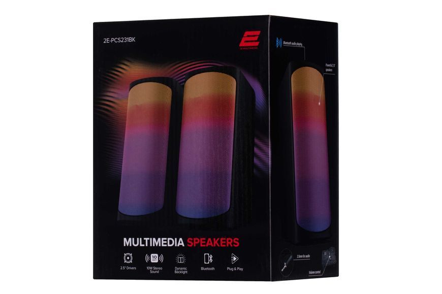 Акустична система 2E PCS231 RGB Matrix, 2.0, USB, Black (2E-PCS231BK) 362767 фото