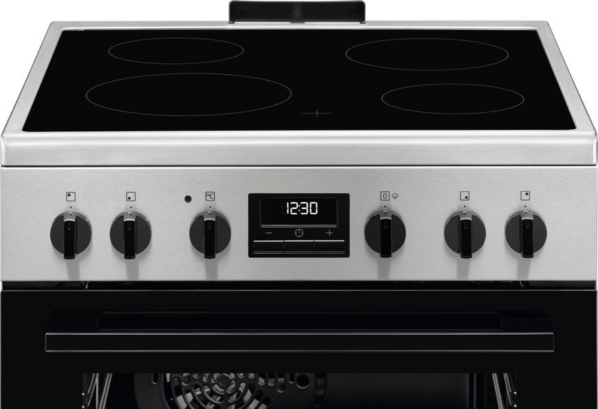 Плита Electrolux електрична склокерамічна, 58л, 60x60см, дисплей, конвекція, пара, нерж (LKR664166X) 375953 фото