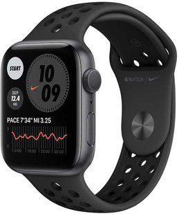 Смарт-годинник Apple Watch Series 6 Nike 44mm GPS Space Gray Aluminium Case With Anthracite/Black Nike Sport Band - Regular (MG173) 165772 фото