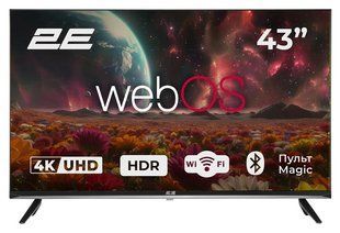 Телевізор 43" 2E LED 4K 60Hz Smart WebOS Black (2E-43A07KUW) 363572 фото