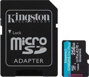Карта пам'яті Kingston MicroSDXC 256GB Canvas Go Plus Gen4 200MB/s A2 U3 V30 + SD-адаптер (SDCG4/256GB) 376905 фото