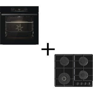 Комплект Gorenje (духовка електрична BO6735E05B + поверхня газова на склі GTW641EB), 743549, чорн (SET_BO6735E05B_GTW641EB) 374704 фото