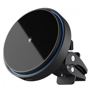 Автомобільний тримач З бездротовою зарядкою Proove Light Circle 15W (WHLC15010001) Black 287144 фото