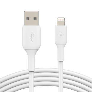 Кабель Belkin USB-A - Lightning, PVC, 2m, white (CAA001BT2MWH) 165838 фото
