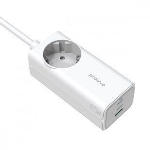 Мережевий фільтр Proove Power Strip PD-02 65W (2 Type-C + 1USB) (PSP165210001) white 355903 фото