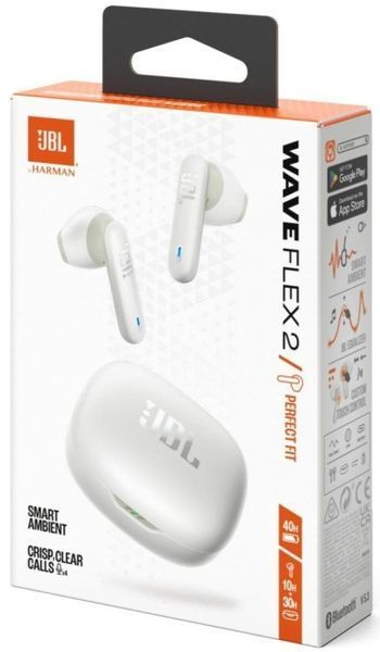 Навушники JBL Wave Flex 2 (JBLWFLEX2WHT) White 327822 фото
