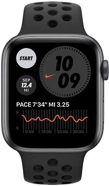 Смарт-годинник Apple Watch Series 6 Nike 44mm GPS Space Gray Aluminium Case With Anthracite/Black Nike Sport Band - Regular (MG173) 165772 фото
