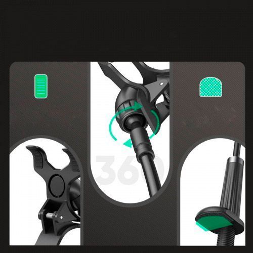 Тримач Для телефона UGREEN LP113 Multifunction Phone Clip Stand (80906) Black 323684 фото