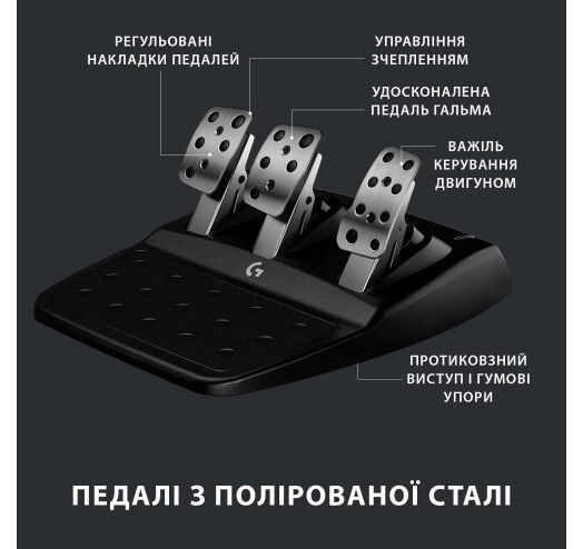 Кермо Logitech G923 For PS4 And PC Black (941-000149) 284559 фото