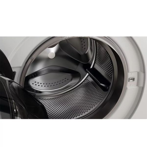 Пральна машина Whirlpool фронтальна, 10кг, 1400, A+++, 60см, дисплей, пара, інвертор, люк чорний, білий (FFB10469BVUA) 374175 фото