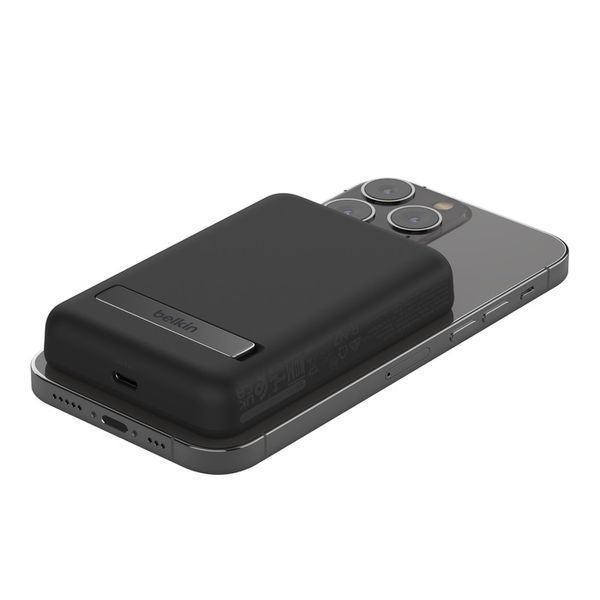 Акумулятор портативний літій-іонний Power Bank Belkin 5000мА&middot;год, 7.5Вт, MagSafe, чорний (BPD004BTBK) 366303 фото