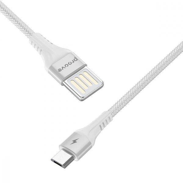 Кабель Proove Double Way Weft Micro USB 2.4A (1m) (CCDW20001302) White 287153 фото