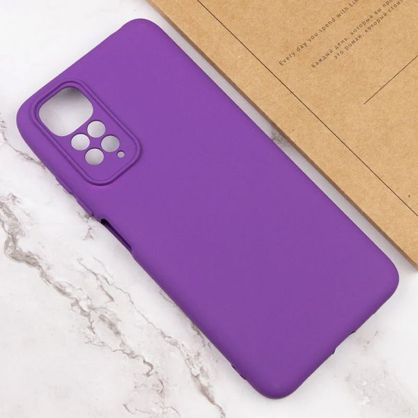 Чохол TPU GETMAN Liquid Silk Full Camera для Xiaomi Redmi Note 11 (Global) / Note 11S Фіолетовий / Purple 340653 фото