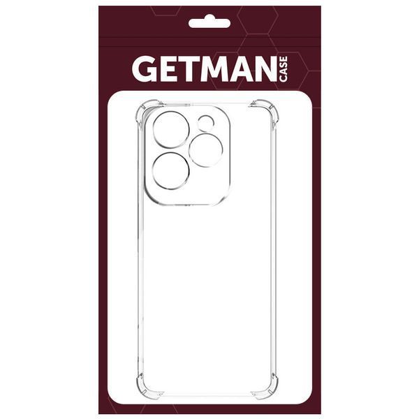 TPU чохол GETMAN Ease logo посилені кути Full Camera для Infinix Hot 40 Безбарвний (прозорий) 322454 фото