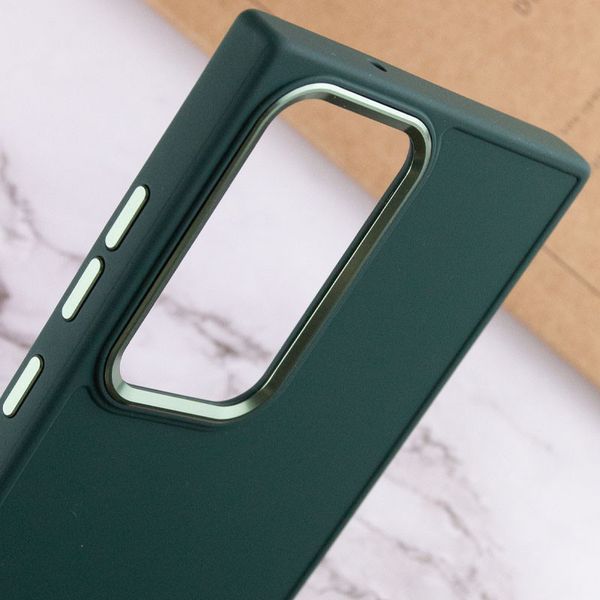 TPU чохол Bonbon Metal Style для Samsung Galaxy S24 Ultra Зелений / Pine green 284984 фото