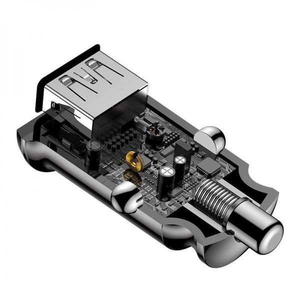 АЗП Baseus 2USB Grain (3.1A) (CCALL-ML01) Black 142998 фото