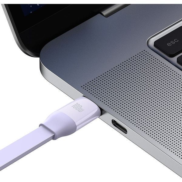 Кабель Baseus Bright Mirror 2 Series 3-in-1 (Micro USB+Lightning+Type-C) 100W (1.1m) CAMJ010205 Purple 274272 фото