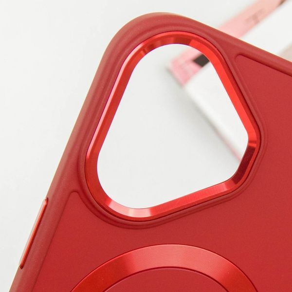 TPU чохол Bonbon Metal Style with MagSafe для Apple iPhone 16 Plus (6.7") Червоний / Red 322906 фото