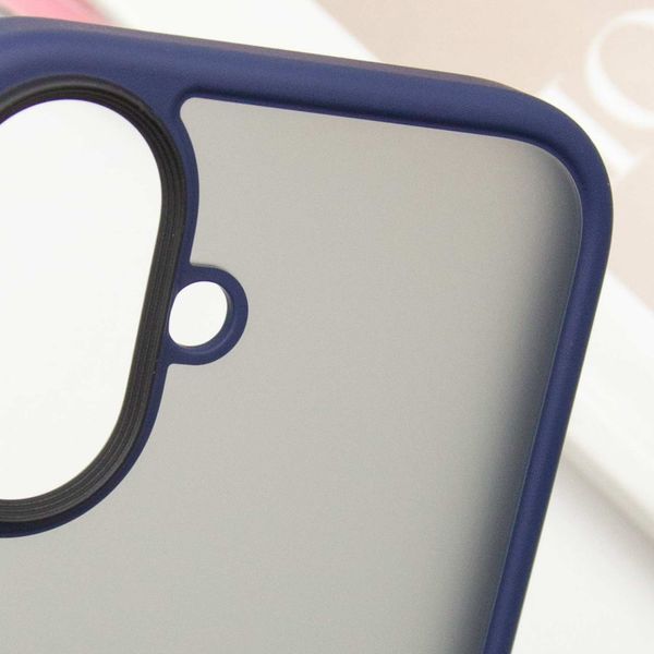 TPU+PC чохол Metal Buttons для Apple iPhone 16 (6.1") Синій 318262 фото