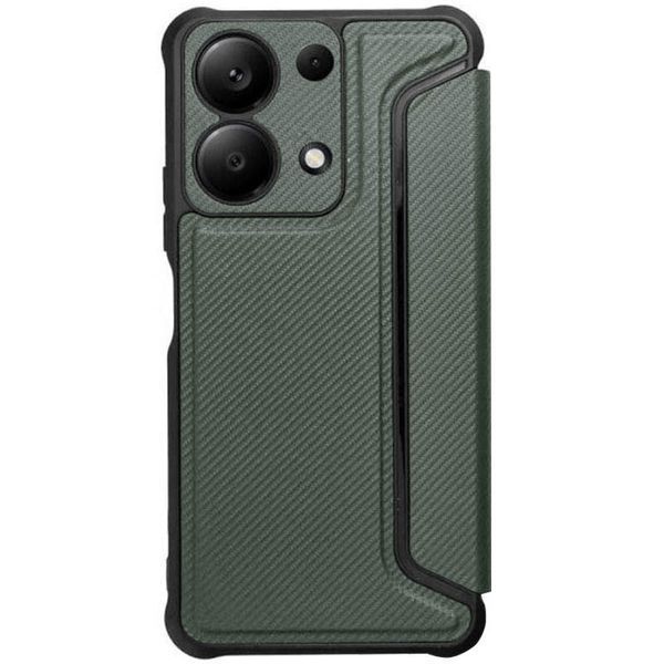Шкіряний чохол книжка GETMAN Razor (PU) для Xiaomi Redmi 13 4G / Poco M6 4G Green 346361 фото