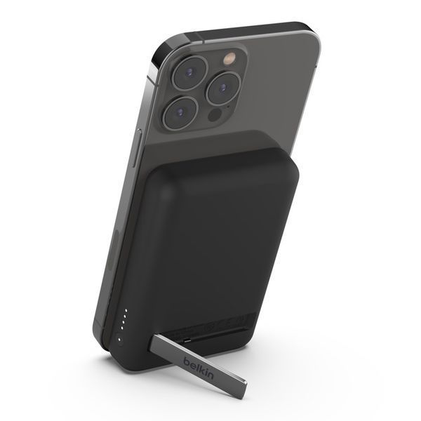 Акумулятор портативний літій-іонний Power Bank Belkin 5000мА&middot;год, 7.5Вт, MagSafe, чорний (BPD004BTBK) 366303 фото