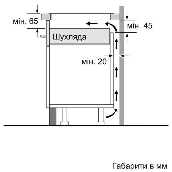 Варильна поверхня Siemens індукційна, 60см, розширена зона, чорний (EH65KHFB1E) 367460 фото
