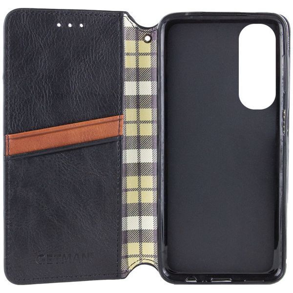 Шкіряний чохол-книжка GETMAN Cubic (PU) для Oppo A60 4G Чорний 358696 фото