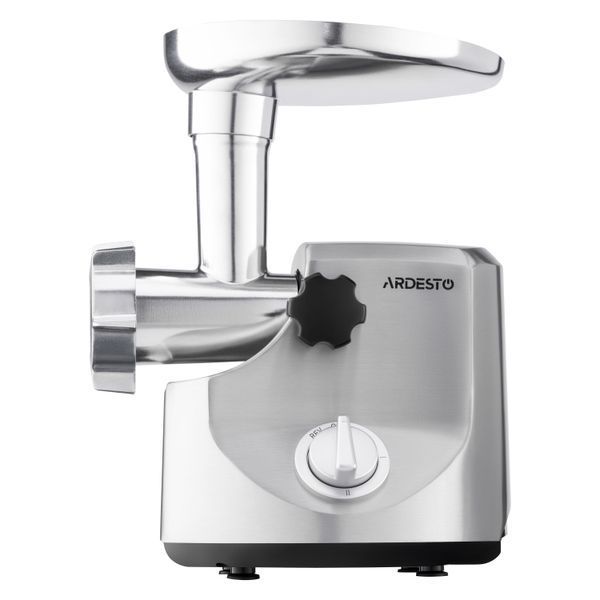 М'ясорубка Ardesto, 3000Вт, продук.-2.6кг/хв, 4 решітки + для ковб., кеббе, 3 терки, метал, сріблястий (MGA-3000W) 363396 фото