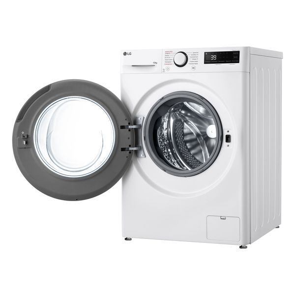Пральна машина LG фронтальна, 10кг, 1400, A, 57см, дисплей, пара, інвертор, білий 399881 фото