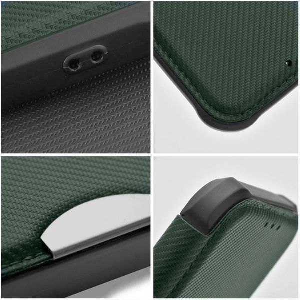 Шкіряний чохол книжка GETMAN Razor (PU) для Xiaomi Redmi 13 4G / Poco M6 4G Green 346361 фото