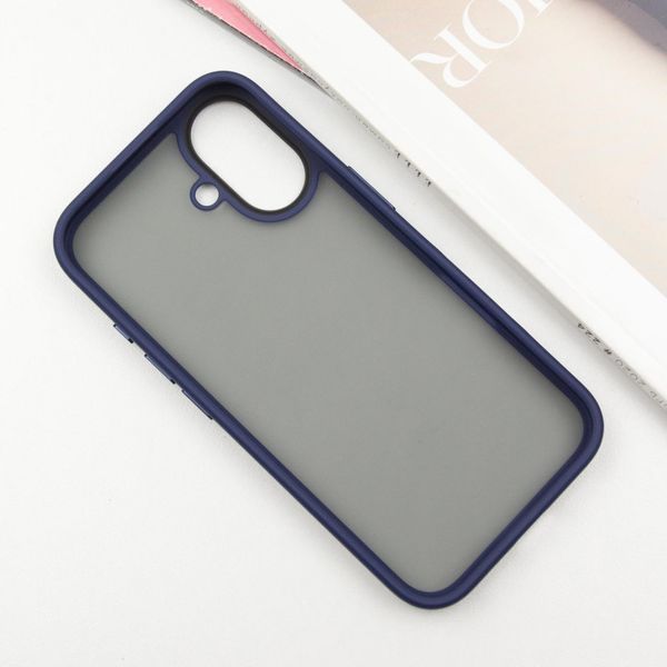 TPU+PC чохол Metal Buttons для Apple iPhone 16 (6.1") Синій 318262 фото