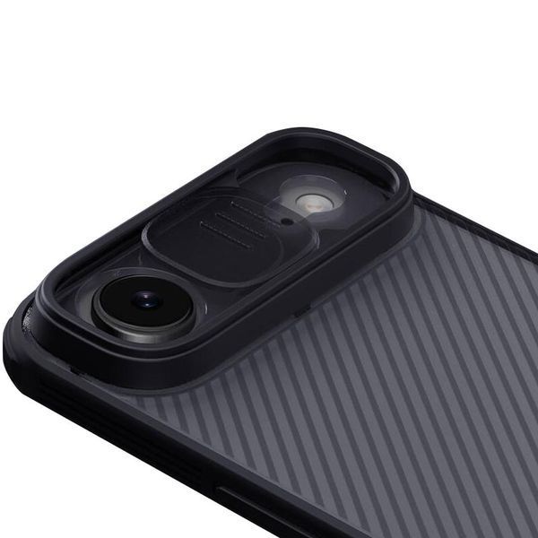 Карбонова накладка Nillkin CamShield Pro для Apple iPhone 17 Air (6.5") Transparent black 398545 фото